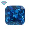 Huagang Gema Cuadrada Biselada Che Hua Zirconio Azul Mar Profundo Piedra en Bruto Sintética Gema Azul Mar Profundo Piedra Hao