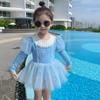 Traje de baño para niña 2025 Traje de baño de una pieza lindo brillante de princesa Aguas termales Bebé Traje de baño para bebé Traje de baño