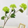 Hogar de estilo europeo Hortensia de bola de nieve de madera artificial de 3 cabezas Adornos decorativos para interior Boda Hortensia de madera Flor artificial