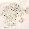 Pijama de Algodón Nube para Niños 2026, Primavera y Otoño, Dibujos Animados para Niñas, Conjunto de Manga Larga y Pantalones Largos, Ropa de Casa para Niños y Niños Mayores