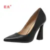 Nuevos zapatos de tacón alto de moda para mujer de estilo europeo y americano de Juyuan, disponibles en stock, con punta fina, de comercio exterior, talla grande, zapatos de vestir de moda para mujer sin cordones