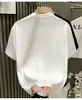 Camiseta Tee Manga Curta Céu Estrelado Cozido Leve com Strass Estrelado Solta Levemente Fashionável Masculina Top Camiseta 2024