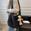 2023 nova bolsa japonesa ins outono e inverno losango acolchoada de algodão bolsa feminina moderna de grande capacidade bolsa mensageiro estudante versátil bolsa de ombro