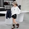 Sobretudo Trench Coat para Meninas Outono 2025 Novo Moda Infantil de Outono Estiloso Estilo Coreano Jaqueta para Meninas Casaco de Primavera e Outono