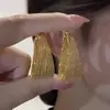 Pendientes de aro multicapa de moda europea y americana, nuevo temperamento, exagerados, de alto nivel, diseño de pendiente, pendientes de aro plateado