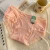 Ropa interior de Modal para mujer, Seda antibacteriana 7A, Entrepierna extendida, Ribete de encaje talla grande, Estilo Pure Desire, Al por mayor