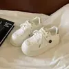 Tênis Fofos de Gatinho com Solado Grosso para Estudantes, Versáteis Sapatos Pão Branco, Respiráveis e Confortáveis para Uso Diário, Nova Primavera 2026