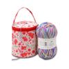Bolsa de Almacenamiento para Crochet, Cubo de Almacenamiento para Herramientas de Tejido de Hilo, Bolso Tote Portátil de Viaje Hecho a Mano Caja de Almacenamiento