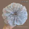 Goma para el pelo tipo scrunchie oversized de estilo coreano con múltiples capas, liga para el pelo de estilo perezoso, cuerda para coleta, accesorio para el pelo de alta gama