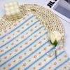Vestido de Primavera y Verano, Ropa para el Hogar, Pijama, Tela para Ropa de Niños, Gasa Doble Capa de Algodón Puro a Rayas con Crepé Estampado Floral
