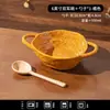Tigela Cerâmica Criativa com Duas Alças, Formato Irregular, Cor Sob Esmalte, Tigela para Macarrão, Louça Cerâmica Estilo Ins