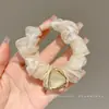 Goma para el pelo satinada floral Maillard para mujer, alta elasticidad, liga para el pelo duradera que no daña el cabello, accesorio elástico para el pelo