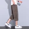 Pantalones Capri Casuales Holgados de Seda Helada a la Moda para Hombre 2025 Nuevo Verano Delgados Transpirables de Secado Rápido Shorts Deportivos