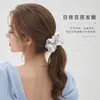 Goma de Pelo Floral de Satén Sedoso para Mujer, Suave Goma para Moños, Cuerda Floral para Cola de Caballo Baja, Accesorio Floral para el Cabello