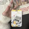 Funda para tarjeta de corazón de niña mapache estudiante de campus tarjeta de comida control de acceso a autobús insignia certificado cordón largo soporte protector