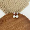 Pendientes de Perla con Incrustaciones de Diamantes Estilo Coreano, Nicho de Lujo Ligero, Gama Alta, Personalizados y Elegantes, Versátiles para Otoño e Invierno