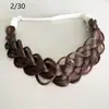 Perucas Europeias e Americanas Transfronteiriças, Tiaras, Acessórios de Cabelo Trançados de Seda de Alta Temperatura, Tranças Naturais Ajustáveis, Tranças Espinha de Peixe, Tranças Torcidas