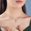 Collar Jiufengxiang de Plata de Ley 925 Chapado en Platino para Mujer, Sencillo y Elegante, Diseño Versátil de Cadena para Clavícula, Elegante Cadena para el Cuello