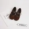Zapatos Mary Jane retro de tacón bajo con estampado de leopardo para mujer, nuevo modelo otoño 2026, mocasines poco profundos de suela blanda, zapatos Birkenstock de gamuza