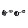 Venta caliente transfronteriza cuatro pares de aretes de doble punta de circón de diamante acero inoxidable aretes para hombre aretes para mujer traje combinado de joyería venta al por mayor