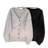 Suéter Cárdigan de Punto con Cuello en V Estilo Coreano de Moda Unisex Versátil Perezoso Neutro Holgado Casual para el Trabajo de Manga Larga Tejido