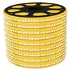 Tira de Luces LED Ultra Brillante Impermeable para Exteriores 220V Ingeniería Pared Exterior Sala de Estar Exterior Techo Luz Cálida Tira de Luz Blanco Cálido