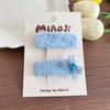 Clip de encaje princesa Flow Sea BB Clip de color retro nuevo estilo dulce para niños accesorios para el cabello tocado estilo lana