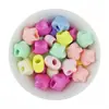 Estrela de cinco pontas de acrílico de 14mm com furo grande, contas de estrela a granel, material feito à mão para pulseira, acessórios de joias DIY