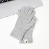 Guantes de punto de lana para mujer de otoño e invierno con contenido de lana, a prueba de frío, cálidos para estudiantes, con muñeca y dedos engrosados