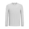Camiseta de manga larga con cuello redondo de Lenzing Modal de doble capa para otoño e invierno, uso unisex en grupo, versátil con diseños estampados y bordados