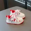 2026 Niños Primavera Nuevo Dibujos Animados Año Nuevo Zapatos de Lona Rojos Niñas Lindos Modernos Versátiles Casuales Zapatos Blancos Zapatos Deportivos