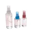 Botella pulverizadora pequeña cosmética T, transparente, 30/50/100 ml, portátil, hidratante, fina, con dibujos animados