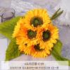 Girasol simulado, Girasol artificial, Flor de seda falsa, Flor de boda, Adorno de decoración terminado para sala de estar, Flor floral de plástico
