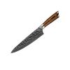 Juego de cuchillos de chef de acero de Damasco, cuchillo de cocina doméstico, cuchillo de regalo de madera de color, cuchillo de chef japonés, juego de cuchillos de cocina de tres piezas