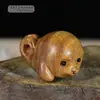 Sándalo Verde Tallado Colgante Pequeño de Leopardo Rico para Noche Colgante de Palo de Rosa Sello Pequeño de Sándalo Llavero Accesorios para Teléfono Móvil