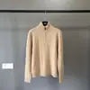 Suéter Pulóver Rl Laff de Lana con Media Cremallera 90% Lana 10% Cachemira Estilo Old Money Unisex Tejido de Punto Trenzado