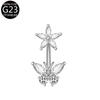 F136 Flor Borboleta Zircônia Piercing de Umbigo Material G23 Piercing Stud de Umbigo Comércio Exterior E-commerce Atacado Fábrica