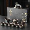 Juego de Té Kung Fu Zisha traje Tetera de Cerámica para el Hogar Tazón con Tapa Juego Completo de Cajas de Regalo de Alta Gama Regalos de Acompañamiento Empresarial