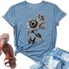 Camiseta con Patrón de Girasol para Mujer Chaleco con Estampado de Girasol Top Casual de Verano sin Mangas Cuello Redondo