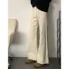 Jeans de Pierna Ancha Color Albaricoque para Mujer Otoño e Invierno 2025 Nuevo Estilo Americano de Cintura Alta Sueltos No Pegajosos para Piernas Pantalones de Campana para Personas Bajitas