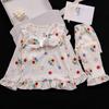 2025 Pijama Nuevo para Niñas Primavera y Otoño Manga Larga Algodón Nube Fino Dibujos Animados Niñitas Conjunto de Ropa para el Hogar