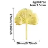 Aço Inoxidável 304 Europeu e Americano Luxo Leve Retrô Folha de Ginkgo Pingente Acessórios Banhado a Ouro 18K Colar Pulseira Joias