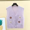 Colete de tricô feminino, novo estilo primavera e outono, cardigã japonês em camadas da moda, colete de tricô curto solto para usar por cima