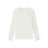 Camiseta Básica de Lana Acetato Tencel para Mujer 2026 Otoño/Invierno Nueva Superior de Cuello Redondo Sencillo Color Sólido Cálida Camiseta de Manga Larga