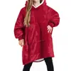 Manta vestível com capuz e mangas, manta de flanela quente para TV, manta para cochilo em casa, manta com capuz para crianças