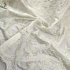 Tela bordada de algodón con fondo de tencel color crema para primavera y verano, tela bordada de encaje para vestido infantil Hanfu