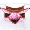 Rede para Hamster, Labirinto de Três Camadas para Esquilo-Voador, Ninho de Algodão, Rede Quente de Pelúcia, Saco de Dormir Pendurado para Pequenos Animais