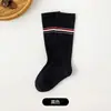 Calcetines de media pantorrilla para niños primavera y otoño calcetines de pantorrilla de doble raya algodón de fibra larga calcetines largos para estudiantes bebé doble aguja estilo coreano calcetines para uniforme escolar