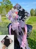 Gorra de Licenciatura Decorada con Flores Kit de Materiales Hecho a Mano DIY Decoración de Tocados de Graduación de Maestría Producto Terminado Infantil Estilo Chino