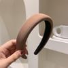 Estilo coreano Dongdaemun Cor Escura Retro Nova Cor Sólida Esponja Hairband Internet Celebrity Face Wash Wide-brimmed Headband Headwear Hairpin